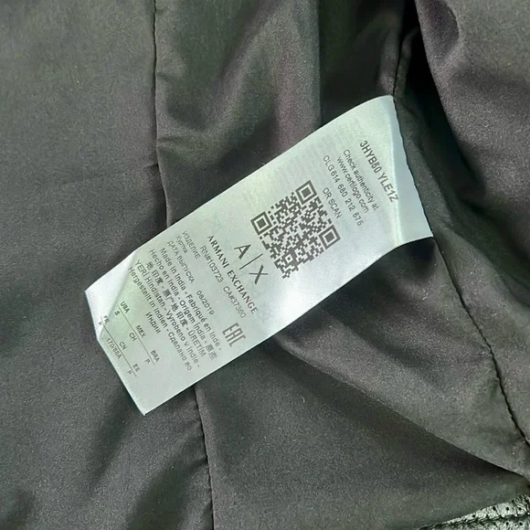 Armani exchange black 100% sheep Leather Jacket womens size small - Picture 6 of 9